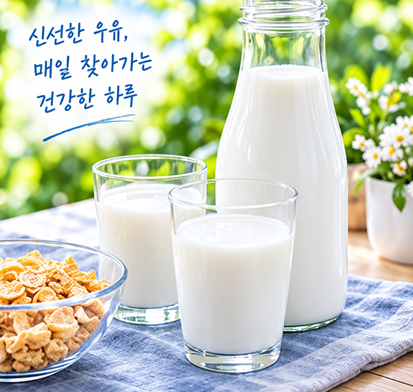 우유병과 우유잔