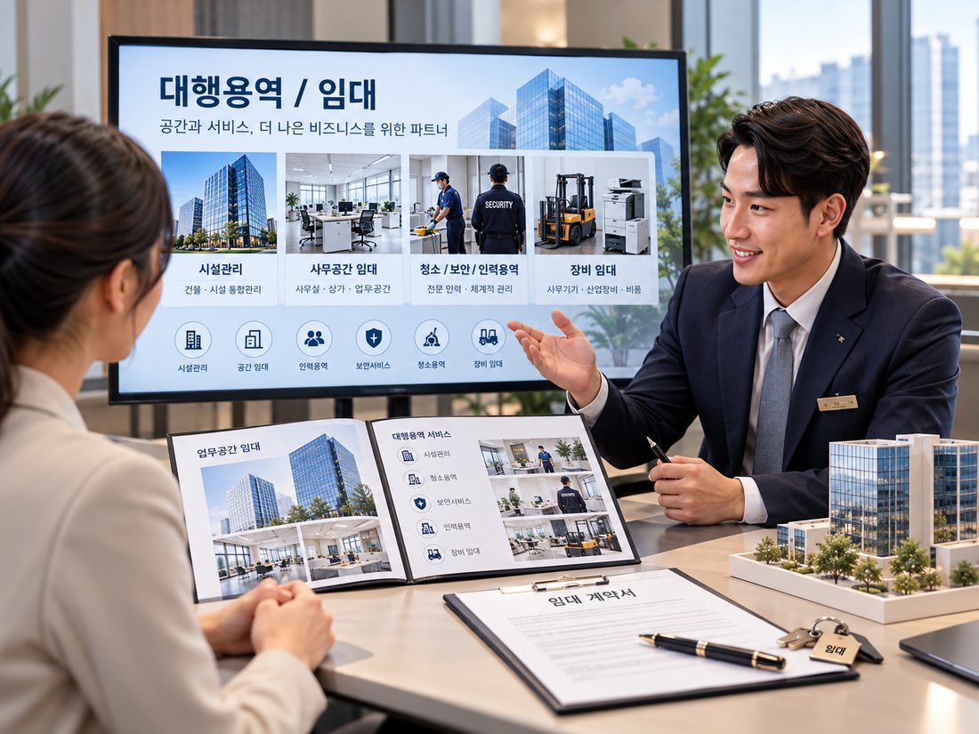 대행용역 서비스 상담 장면