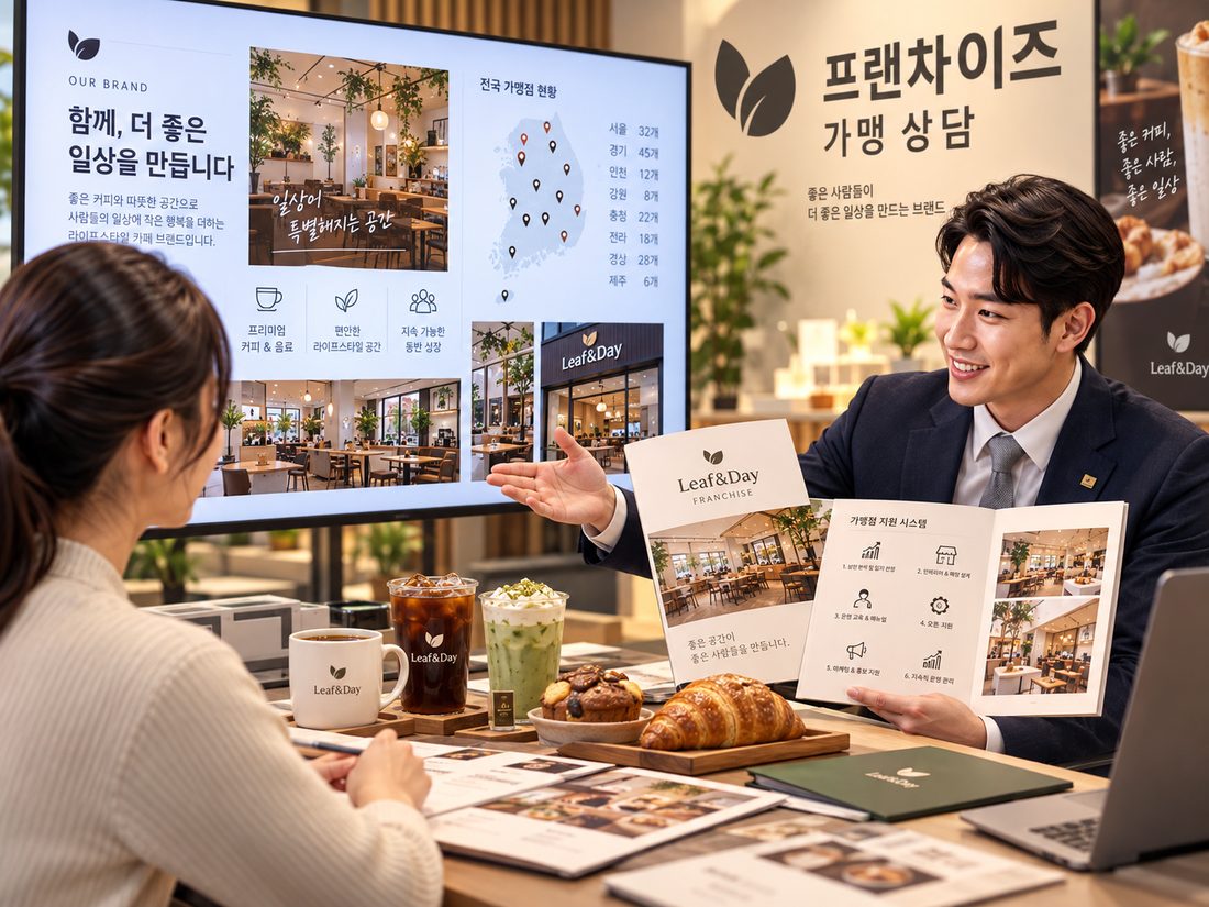 프랜차이즈 가맹 상담 장면